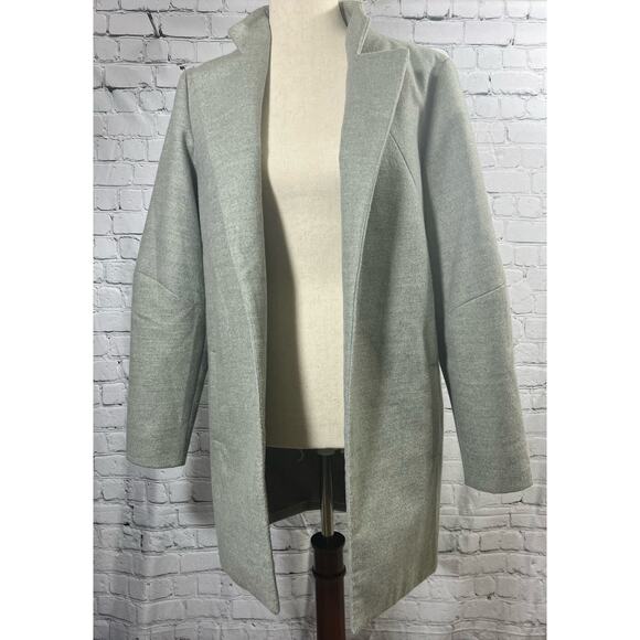The Fifth Open Front Fully Lined Wool Coat -Gray- Women's X-Small - Picture 1 of 6